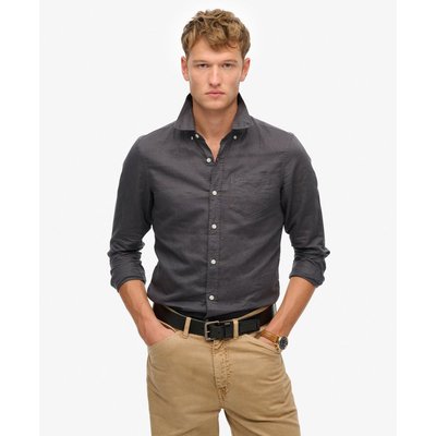Chemise à manches longues en lin de coton SUPERDRY