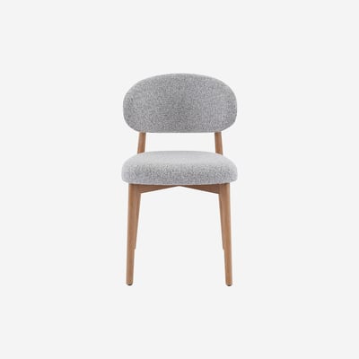 Lot de 2 chaises en tissu texturé et chêne massif SEDINO HABITAT