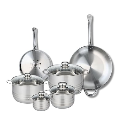 2 poêles 24/32cm + 4 faitouts 12/16/20/24cm PROFI BRILLANT ELO