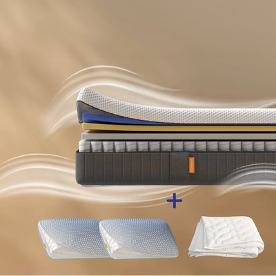 Pack Hybride II Plus + Oreiller Nuage Elite + Couette Printemps EMMA