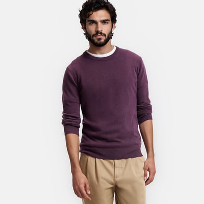 Pull col rond en cachemire fabriqué en Italie LA REDOUTE COLLECTIONS