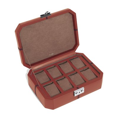 Coffret 8 montres fermoir T en cuir LE TANNEUR