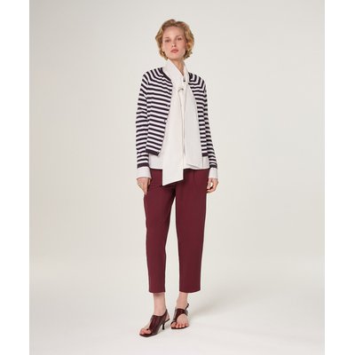 Cardigan rayé en coton et soie RODIER