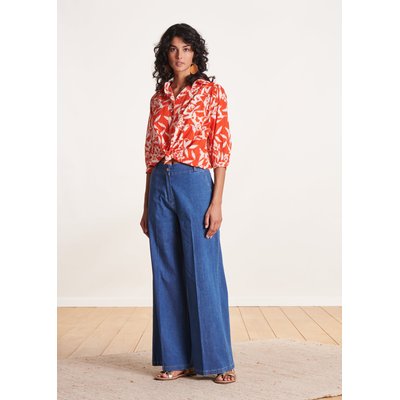 Pantalon droit et large taille haute LA FEE MARABOUTEE