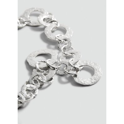 Collier anneaux métalliques combinés MANGO
