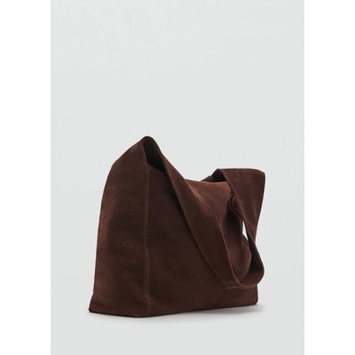 Sac porté épaule en daim MANGO