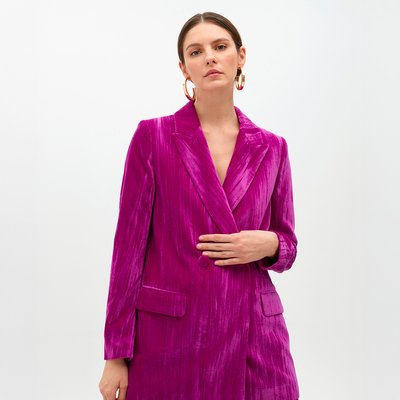 Blazer classique en velours avec fleur décorative amovible LOLA CASADEMUNT