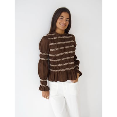 Blouse smockée manches bouffantes ELOISE MINDTRAVELER