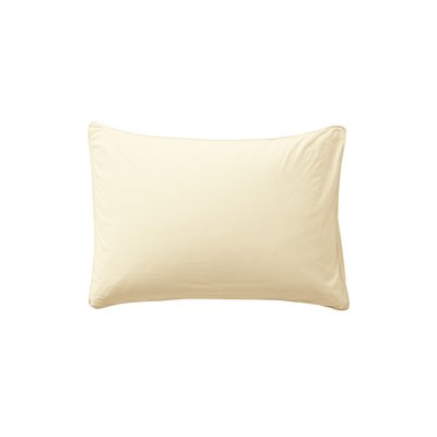 Taie d'oreiller rectangulaire coton lavé bio SOUFFLE CARRE BLANC