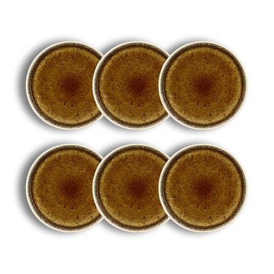 Lot de 6 assiettes plates en porcelaine 20cm, STACK OGO LIVING