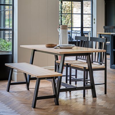 Ende Shaker-Style Farmhouse Trestle Table (Seats 4) SO'HOME