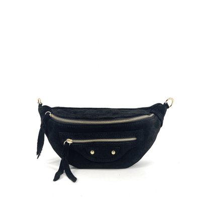 Sac banane en croute de cuir nubuck LOUKA OH MY BAG
