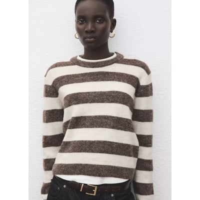 Pull-over en maille à rayures MANGO