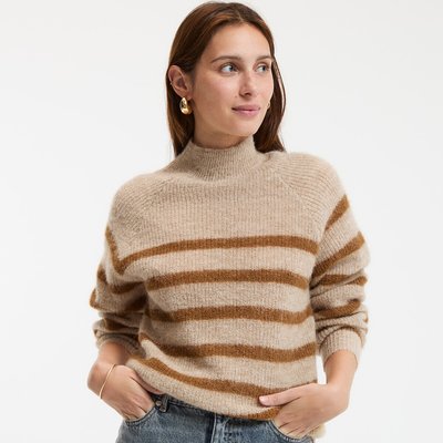 Camisola às riscas, com mistura de alpaca, Signature ARISTIDE LA REDOUTE COLLECTIONS