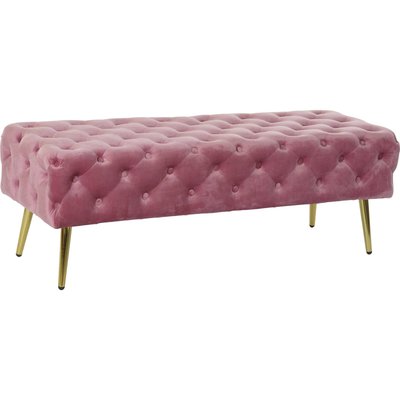 Banc en velours, pieds en métal RECOLLECTION