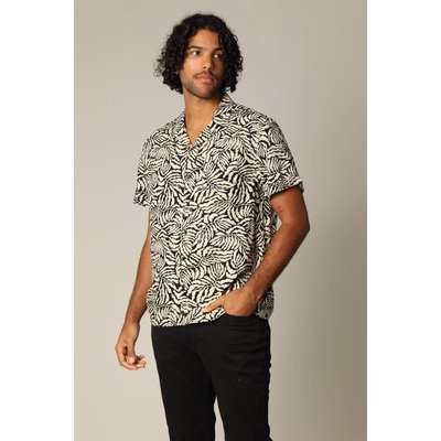 Chemise homme viscose à manches courtes et motif tropical JOSIAS DEELUXE
