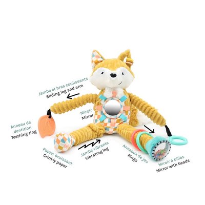 peluche d'activites nomade cyranos le renard DEGLINGOS
