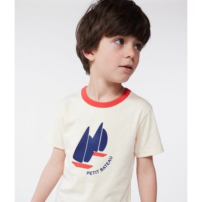 Printed cotton t-shirt with short sleeves PETIT BATEAU