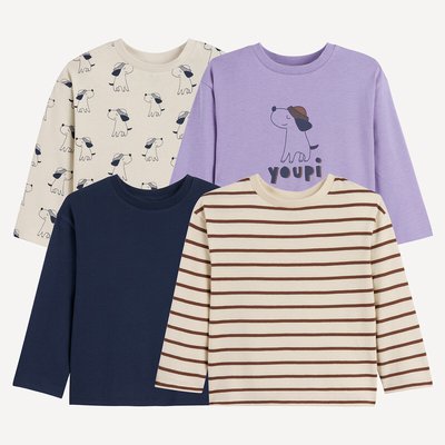 Lot de 4 t-shirts manches longues LA REDOUTE COLLECTIONS