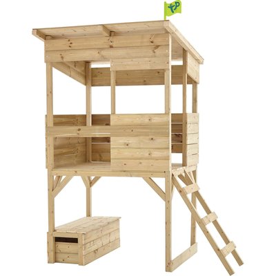 Cabane sur pilotis enfant coffre à jouets intégré Tower JARDINDECO