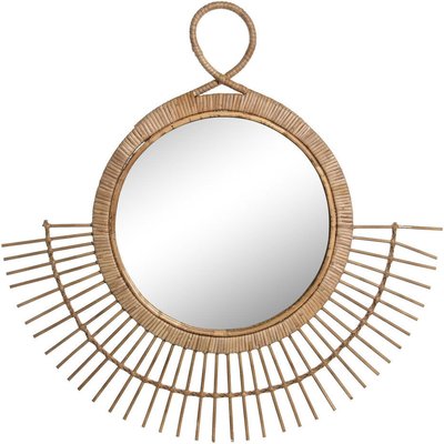 Miroir mural en rotin naturel style bohème chic urban RECOLLECTION