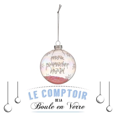 Boule de Noel Verre 80 mm ATMOSPHERA