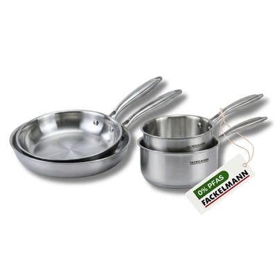 Batterie 2 poêles 20/26cm + 2 casseroles 14/18cm VITA3 FACKELMANN