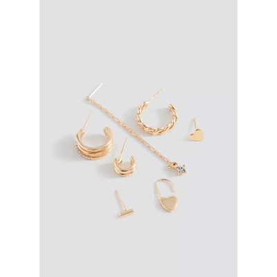 Lot 7 boucles d’oreilles combinées MANGO TEEN