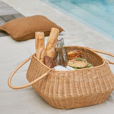 Cesta con asas de ratán trenzado Bayda AM.PM