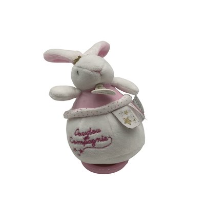 Boîte à musique lapin fleurs - Bon état DOUDOU ET COMPAGNIE