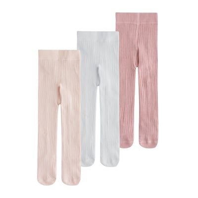 Collants côtelés bébé, 3 paires NEXT