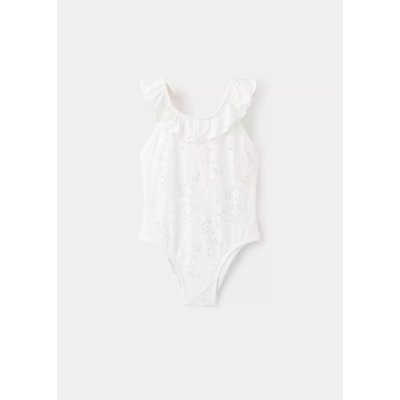 Maillot de bain ajouré volant MANGO BABY