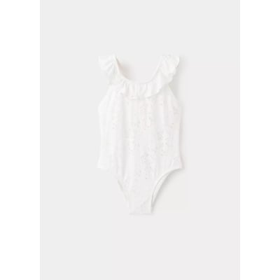 Maillot de bain ajouré volant MANGO BABY