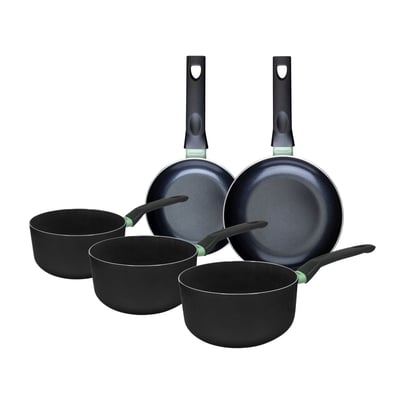Batterie 2 poêles 16/20cm + 3 casseroles 16/18/20cm BRANDAO FACKELMANN