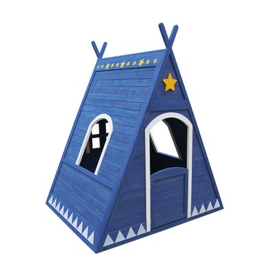 Tipi cabane pour enfant en bois peint CEMONJARDIN