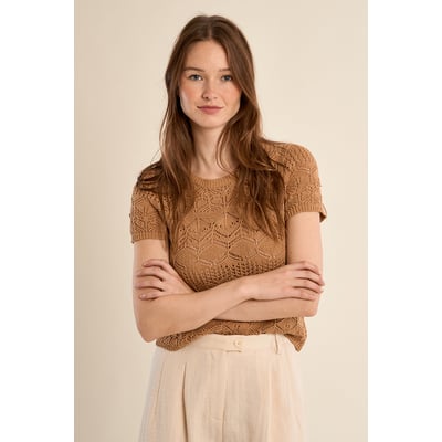 Maille manches courtes en crochet MOLLY BRACKEN
