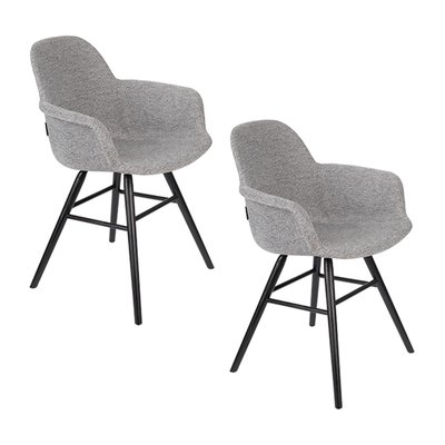 Lot de 2 fauteuils de table en tissu - ALBERT KUIP SOFT ZUIVER