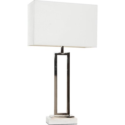 Lampe de table moderne en acier et marbre argenté RECOLLECTION