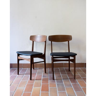 Elégante paire de chaises Alma N°1797 - Bon état DEBONGOUT