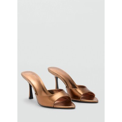 Sandales talon métallisées MANGO