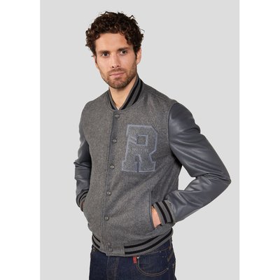 Blouson teddy homme manche cuir La Redoute