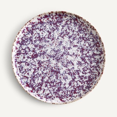 Lot de 4 assiettes plates grès émaillé, Hortensia AM.PM