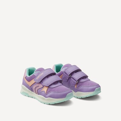 Kids Pavel Breathable Trainers with Touch 'n' Close Fastening GEOX