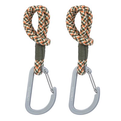 Lot de 2 attaches sac à la langer pour poussettes olive/rouge/vanille LASSIG