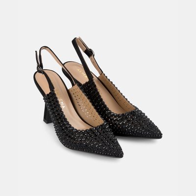Chaussures à talons aiguilles ornées de strass avec boucle de fermeture ALMA EN PENA