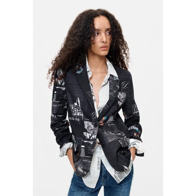 Veste de costume patchwork imprimée DESIGUAL