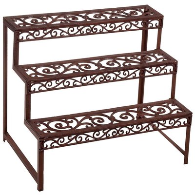 Etagère à plantes en métal patiné Arabesque JARDINDECO
