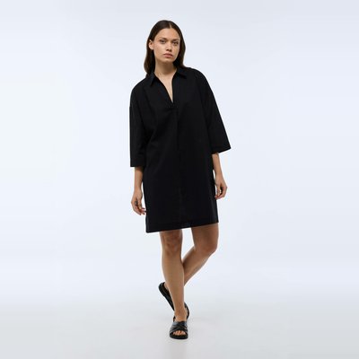 Robe courte unie contenant du lin MONOPRIX