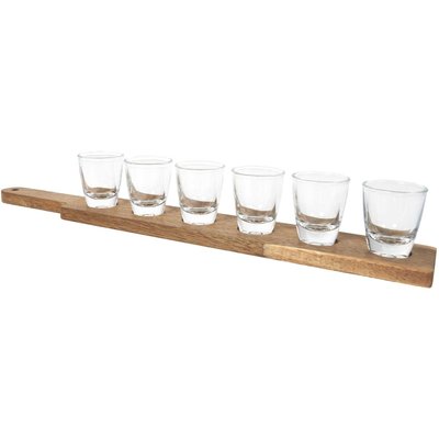 Verre Shooter 6pcs support acacia M8 COOK CONCEPT
