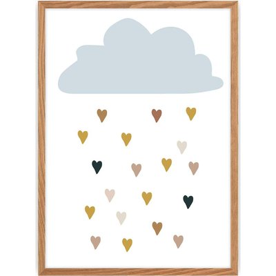 Tableau en bois, cadre enfants, Rain of Love RECOLLECTION